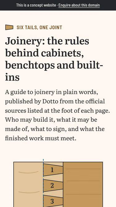 Screenshot of joinery.com.au