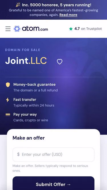 Screenshot of joint.llc