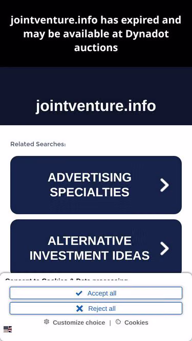 Screenshot of jointventure.info