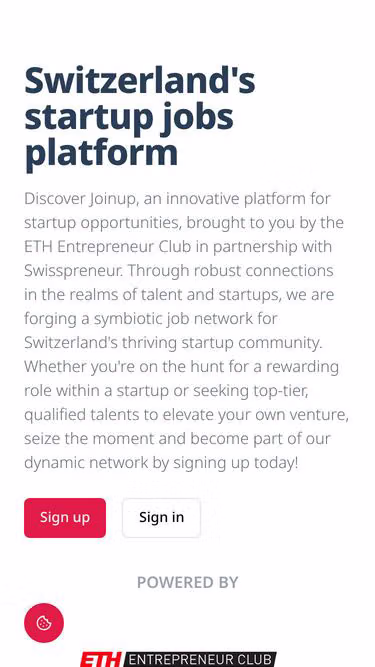 Screenshot of joinup.ch