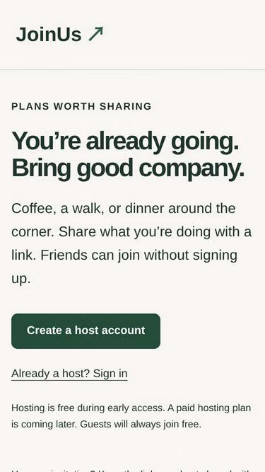 Screenshot of joinus.fyi
