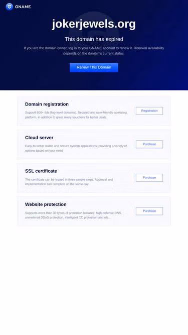 Screenshot of jokerjewels.org
