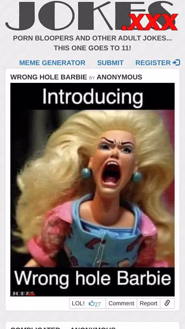 Screenshot of jokes.xxx
