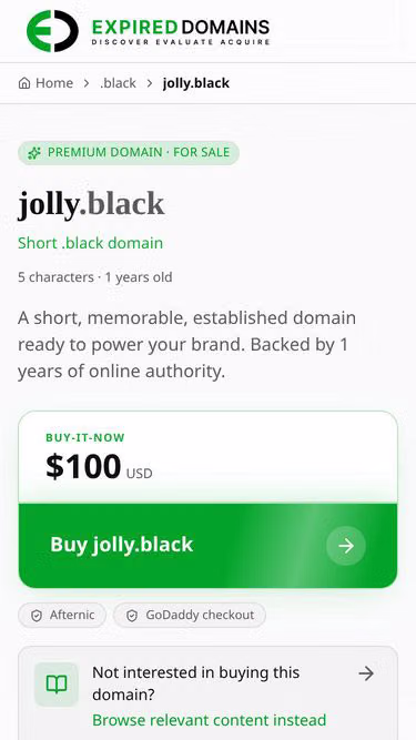 Screenshot of jolly.black