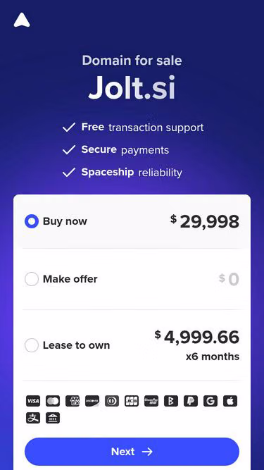 Screenshot of jolt.si