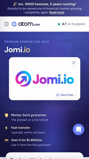 Screenshot of jomi.io