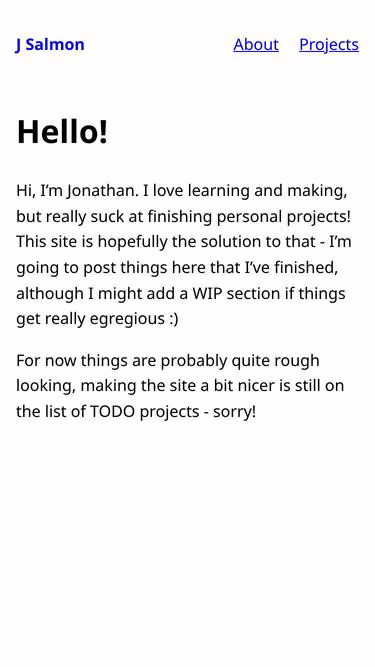 Screenshot of jon.fish