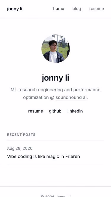 Screenshot of jonny.li