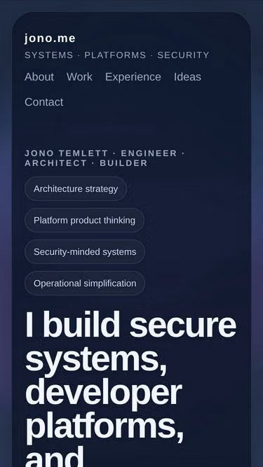 Screenshot of jono.me