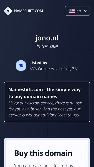 Screenshot of jono.nl