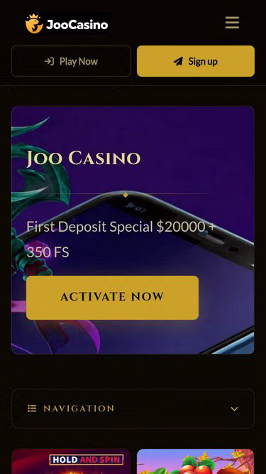 Screenshot of joocasino.bet