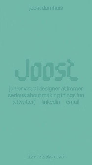Screenshot of joost.design