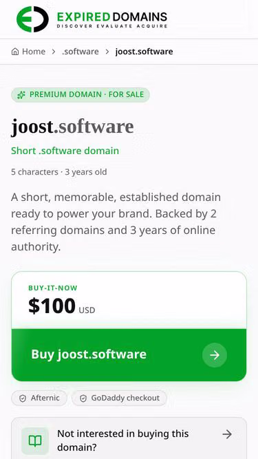 Screenshot of joost.software