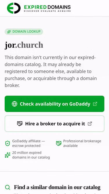 Screenshot of jor.church