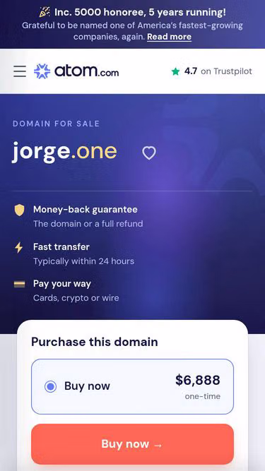 Screenshot of jorge.one