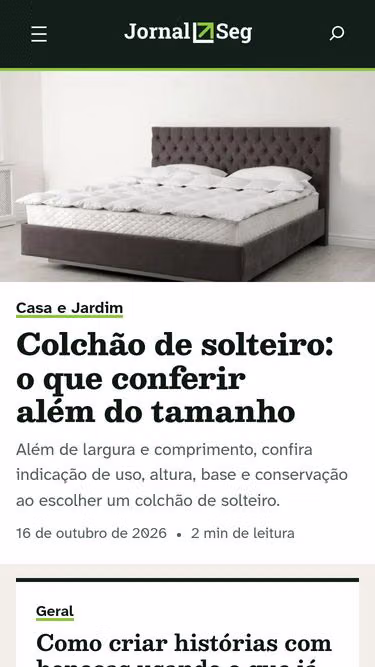 Screenshot of jornal.seg.br