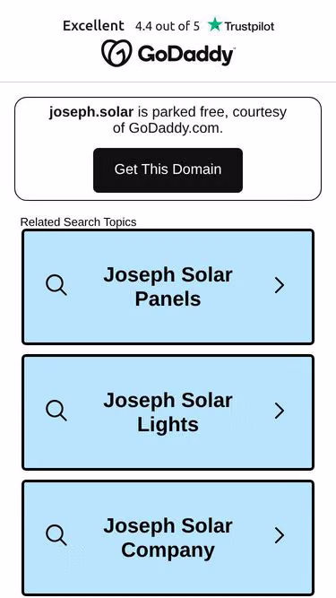 Screenshot of joseph.solar