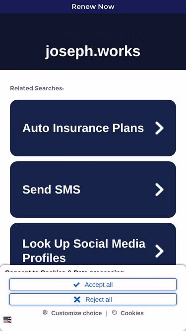 Screenshot of joseph.works