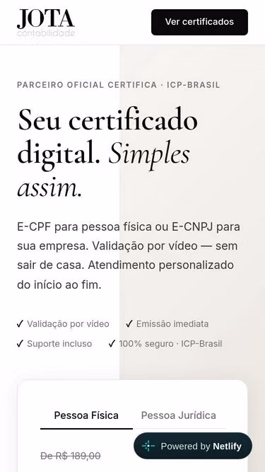 Screenshot of jota.cnt.br