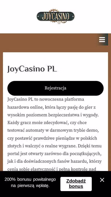 Screenshot of joy-casino.pl