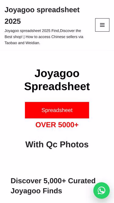 Screenshot of joyagoosheet.link