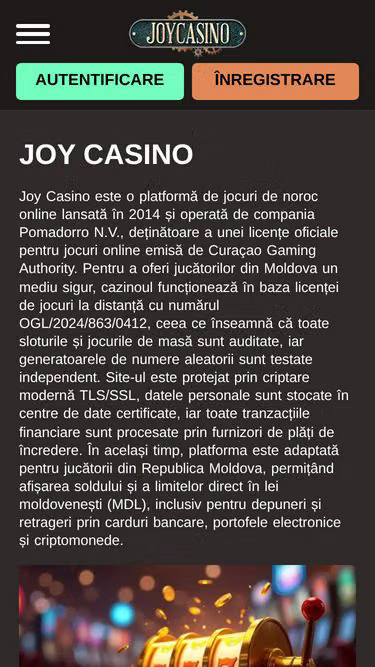 Screenshot of joycasino.md