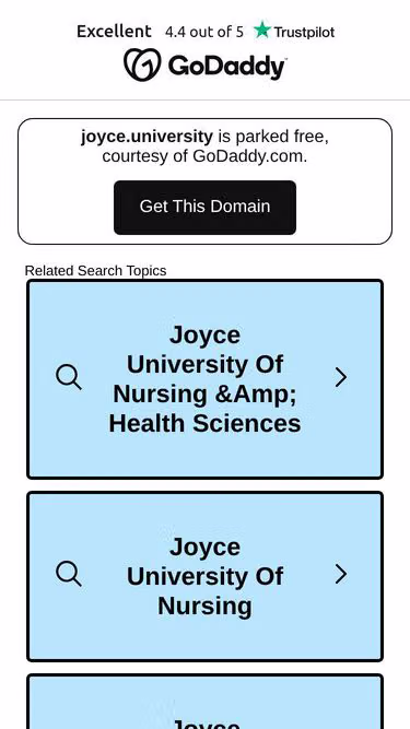 Screenshot of joyce.university