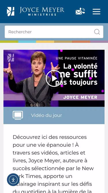 Screenshot of joycemeyer.fr