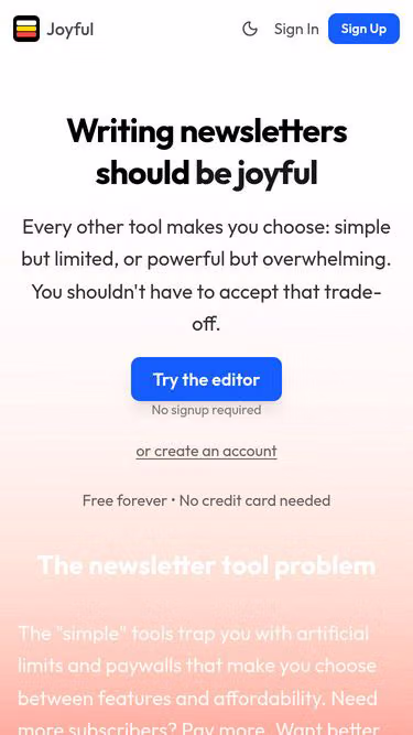Screenshot of joyful.to