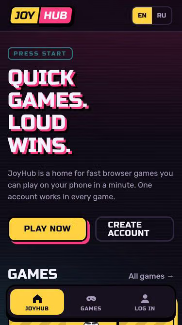 Screenshot of joyhub.gg