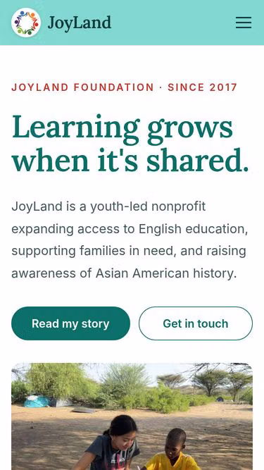 Screenshot of joyland.foundation