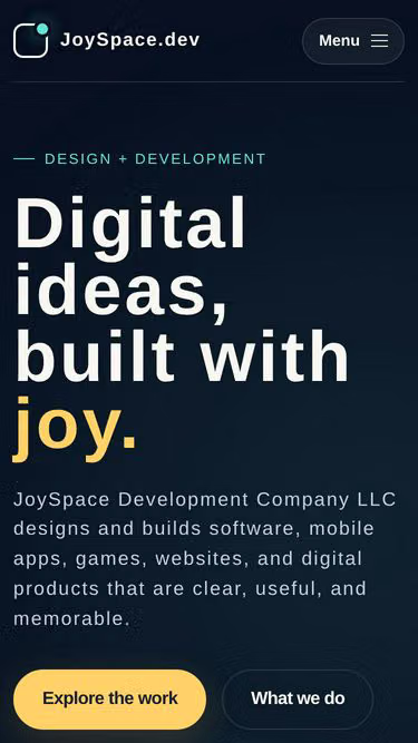 Screenshot of joyspace.dev