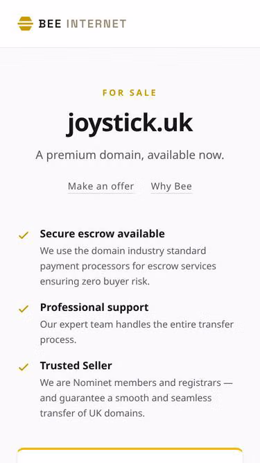 Screenshot of joystick.uk