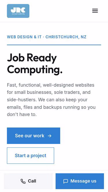 Screenshot of jrc.nz