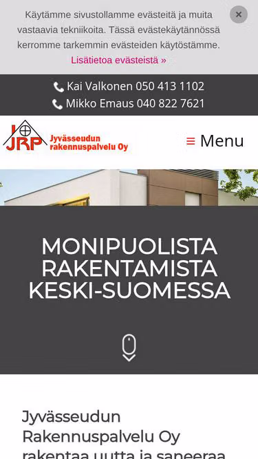 Screenshot of jrp.fi