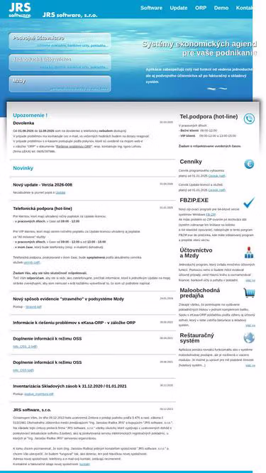 Screenshot of jrs.sk