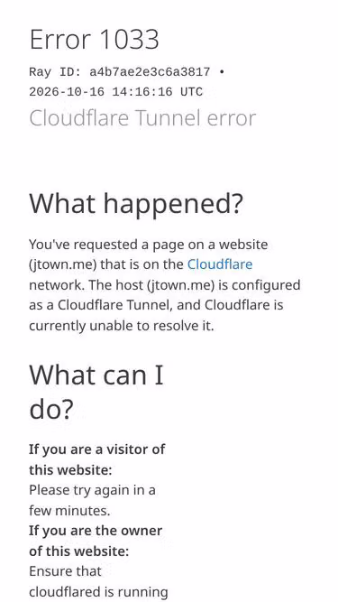 Screenshot of jtown.me