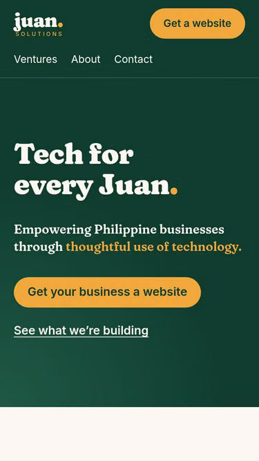 Screenshot of juan.solutions
