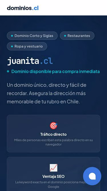 Screenshot of juanita.cl