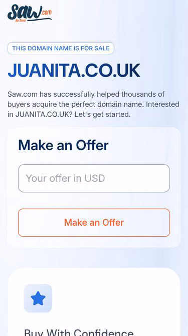 Screenshot of juanita.co.uk
