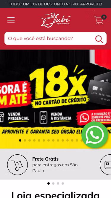Screenshot of jubi.com.br