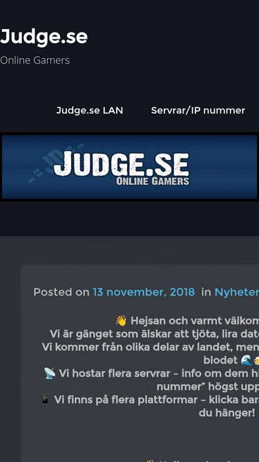 Screenshot of judge.se