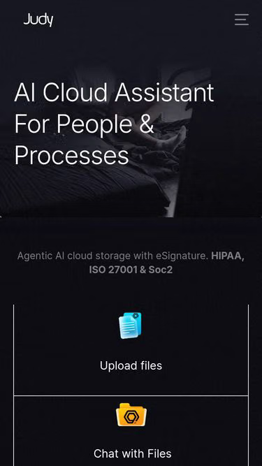 Screenshot of judy.ai