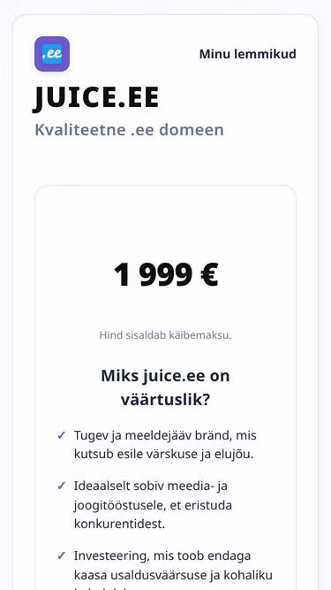 Screenshot of juice.ee