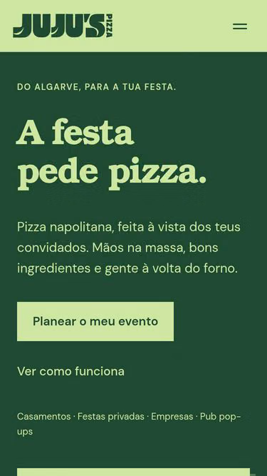 Screenshot of juju.pizza