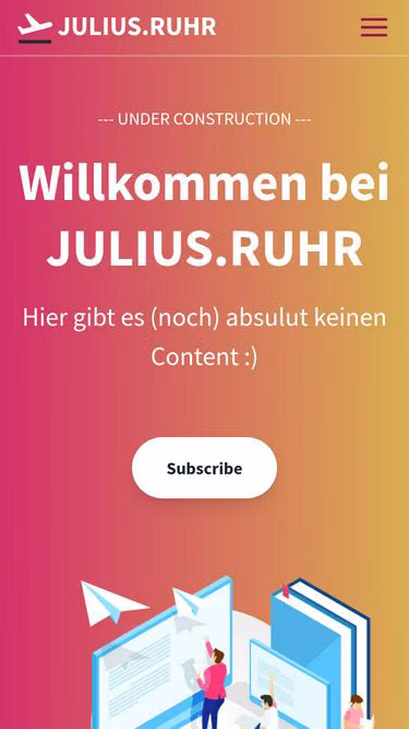 Screenshot of julius.ruhr