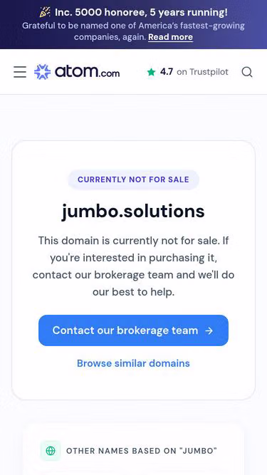 Screenshot of jumbo.solutions