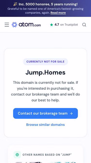 Screenshot of jump.homes