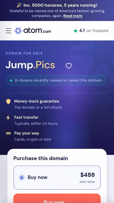 Screenshot of jump.pics