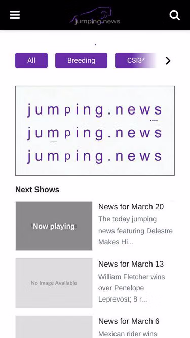 Screenshot of jumping.news